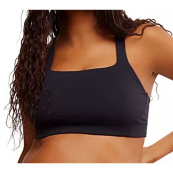 NWT $68 Free People X Hatch Maternity Bra Medium Black Never Better Square Neck - Picture 1 of 15
